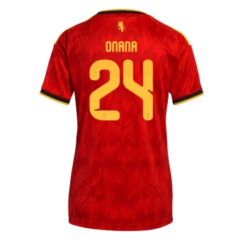 Billige Fotballdrakt Belgia Amadou Onana #24 Replika Hjemmedrakt Dame VM 2026 Kortermet